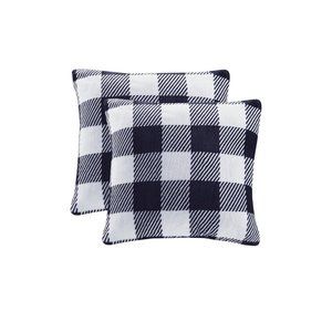 *CLOSE OUT* Charter Club 2 Pack Decorative Pillows Cre Buffalo Check - 5956